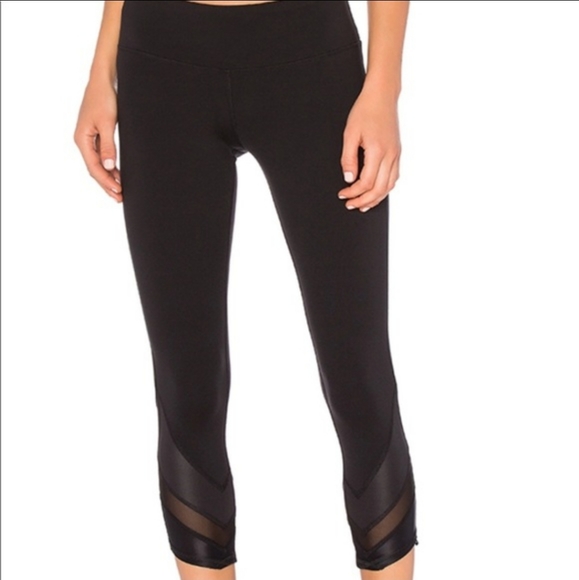 yoga pants with sheer cutouts